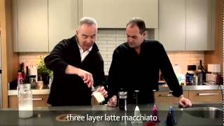 aerolatte  milk frother makes three layer caffè latte macchiato [upl. by Bowerman]