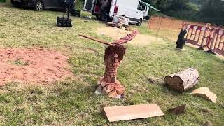 A fabulous range of wooden sculpture at Caerleon festival 2024 [upl. by Ishmul]