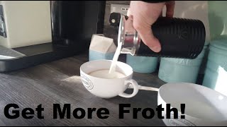 How to Get More Froth from Your Nespresso Coffee Aeroccino  Nespresso tips and help [upl. by Elish449]