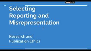 Selective Reporting and Misrepresentation of data Research and Publication ethics Phd coursework [upl. by Drona]