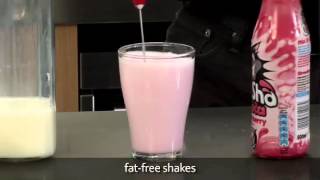 How to make a fat free milkshake using an aerolatte milk frother [upl. by Acirea]